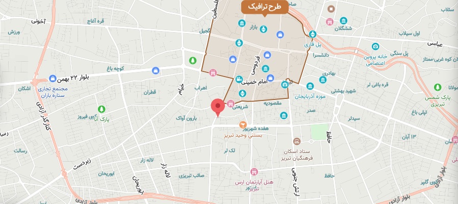 موقعیت کلینیک و فروشگاه نیلی روان